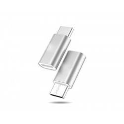 Adaptateur microUSB - USB Type-C (Argenté)