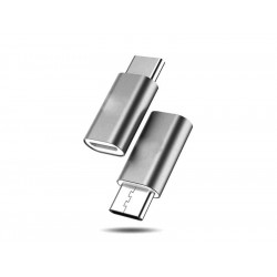 Adaptateur microUSB - USB Type-C (Gris)