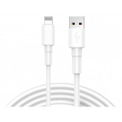 Reekin 2.4A SUPERFAST Chargeur USB Lightning - 1.0 mètre (Blanc-Nylon)