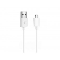 Reekin 2.4A SUPERFAST Chargeur USB Micro-USB - 1.0 mètre (Blanc-Nylon)