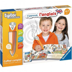 tiptoi - Coffret complet lecteur interactif + Livre J'apprends l'anglais - Ravensburger - Jeu électronique éducatif - Des 4 an